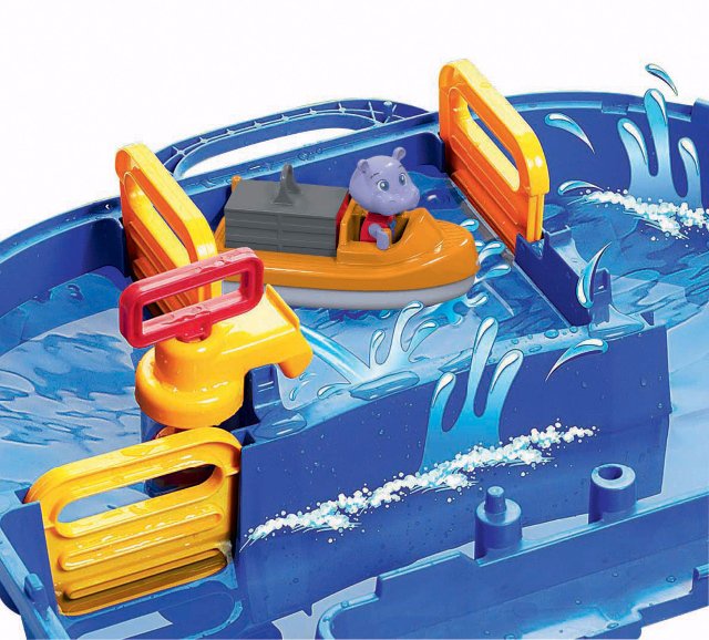 Dětská vodní dráha AquaPlay Mega Amphie v kufříku se čtyřmi figurkami > varianta mega lockbox amphie