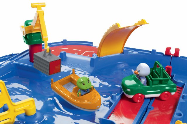 Dětská vodní dráha AquaPlay Mega Amphie v kufříku se čtyřmi figurkami > varianta mega lockbox amphie