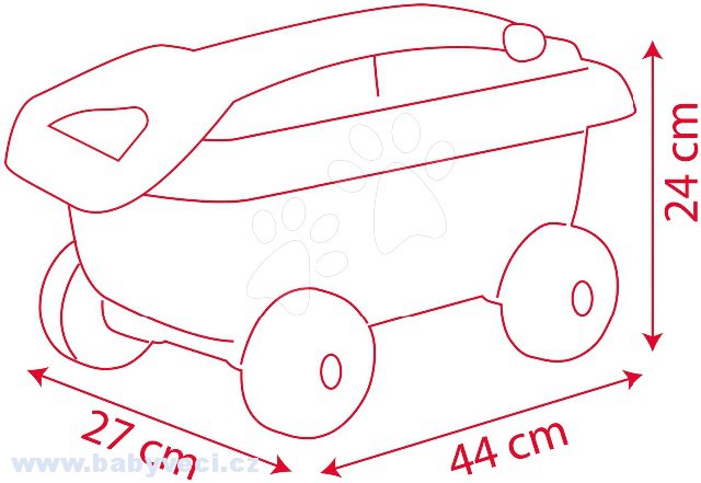 Dětsky vozík na tahání Smoby s kbelíkem cars > varianta cars