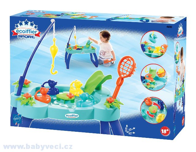Rybářský stolek Fishing table Écoiffier s rybářskou udicí a síťkou
