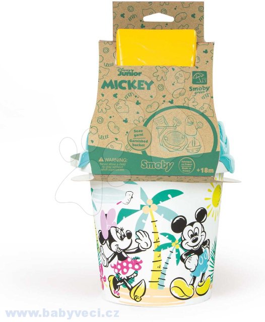 ECO Kyblíček set z cukrové třtiny Mickey Bio Sugar Cane Bucket Smoby 6 dílů > varianta eco Mickey