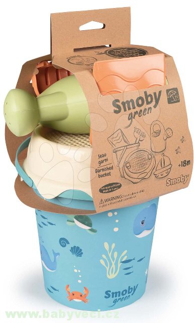 Kyblíček set z cukrové třtiny Ocean Bio Sugar Cane Bucket Smoby 6 dílů > varianta eco ocean