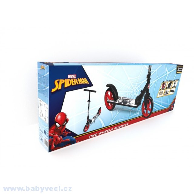 Koloběžka dvoukolová skládací lehká Spiderman > varianta spiderman