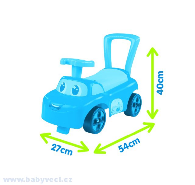 Odrážedlo a chodítko Auto růžové Ride-on Smoby s úložným prostorem a opěrkou > varianta růžová