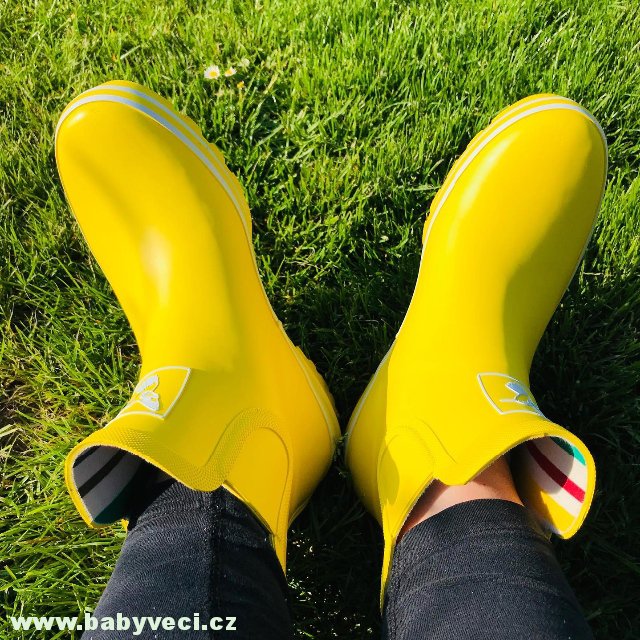 Dámské holinky Evecreatures kotníčkové yellow žlutý