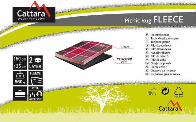 Kempink Pikniková deka FLEECE 150x135cm > varianta modrá