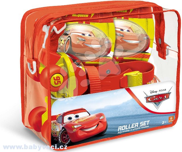 Kolečkové brusle a chrániče Cars čtyřkolečkové