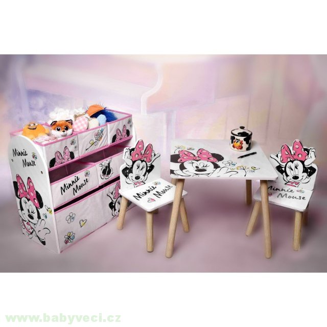 Dětský stůl a židličky minnie > varianta minnie