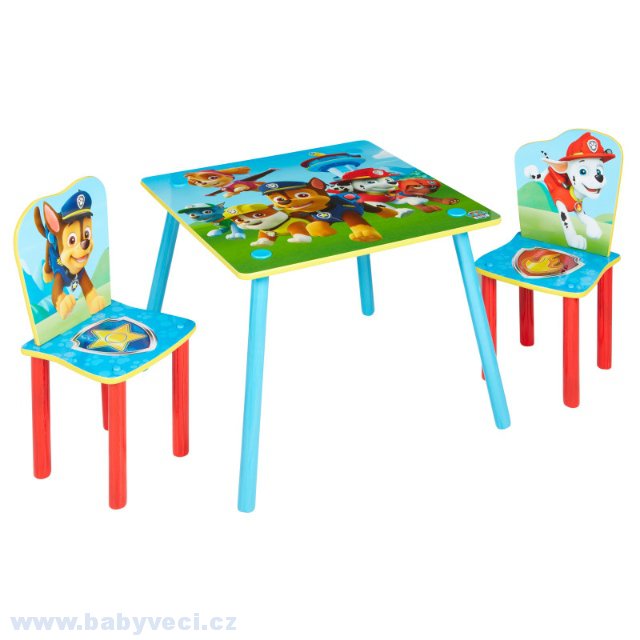 Dětský stůl a židličky paw patrol tlapková patrola > varianta paw patrol