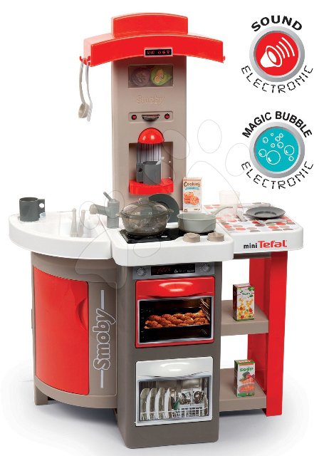 Kuchyňka skládací elektronická Tefal Opencook Smoby bubble > varianta červená