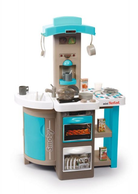 Kuchyňka skládací Tefal Opencook Bubble Smoby modrá s magickým bubláním kávovarem ledničkou > varianta modrá elektornická