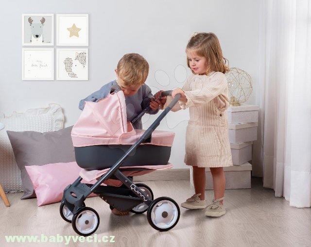 Kočárek hluboký a sportovní Maxi Cosi & Quinny Smoby 3v1 pink powder > varianta 3v1 pink powder