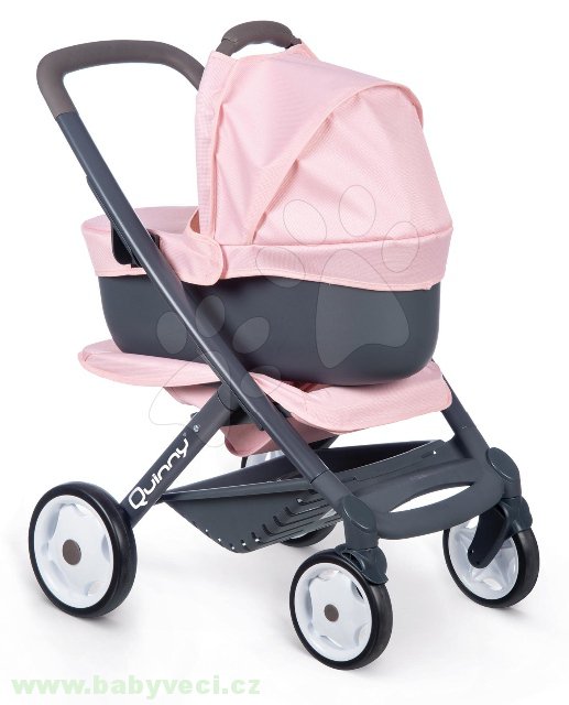 Kočárek hluboký a sportovní Maxi Cosi & Quinny Smoby 3v1 pink powder > varianta 3v1 pink powder
