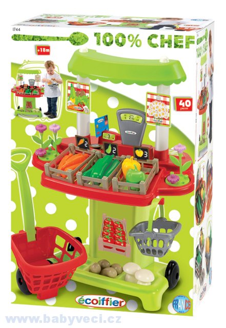 Dětský zeleninový stánek + 40 doplňků > varianta zeleninový stánek