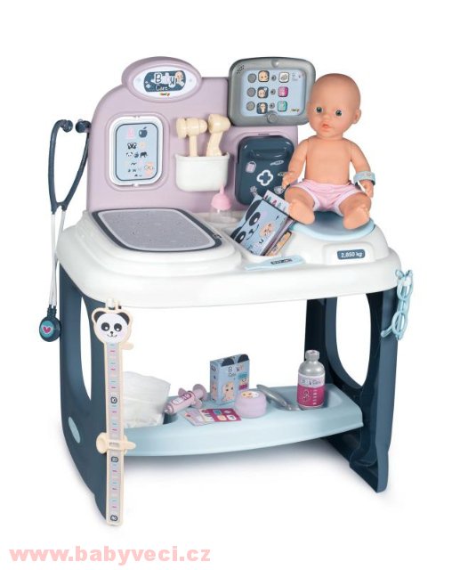 Zdravotnický pult pro lékaře Baby Care Center Smoby elektronický + panenka