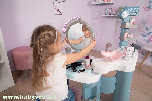Kosmetický stolek elektronický My Beauty Center 3in1 Smoby > varianta 3v1 kadeřnice