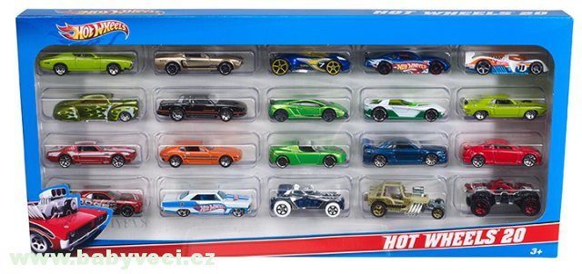 Sada 20 kusů hot wheels autíček > varianta 20ks