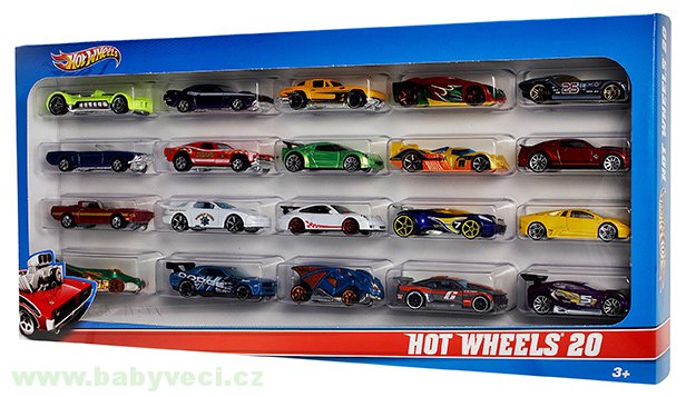 Sada 20 kusů hot wheels autíček > varianta 20ks