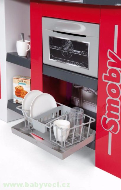 Kuchyňka pro děti Tefal Studio XXL Smoby elektronická magická > varianta bubble červeno-šedá