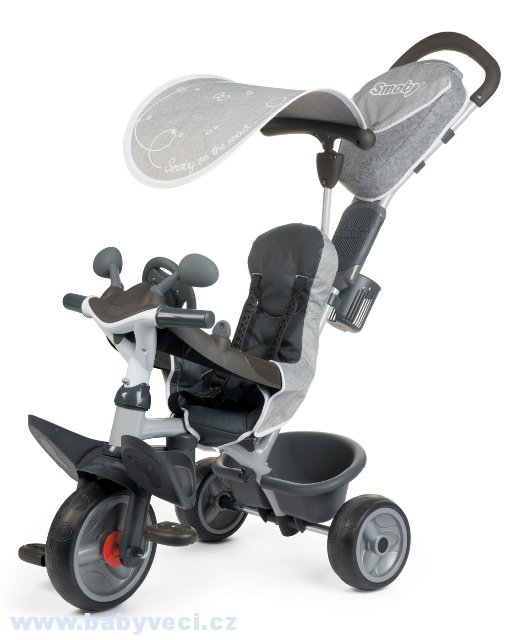Tříkolka s potahem DeLuxe Baby Driver Comfort > varianta de lux šedá