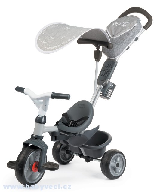 Tříkolka s potahem DeLuxe Baby Driver Comfort > varianta de lux šedá