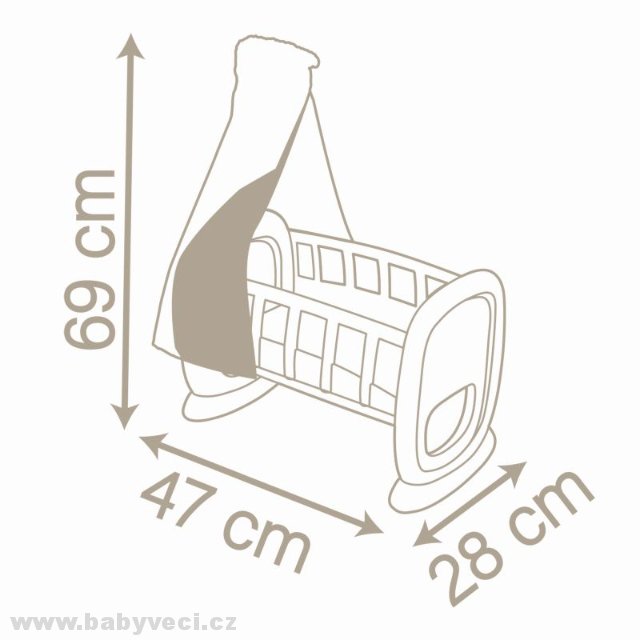 Kolébka s baldachýnem Baby Nurse Smoby > varianta kolébka