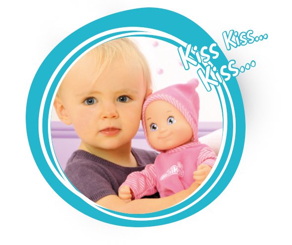 Panenka se zvukem Kiss Smoby > varianta modrá kiss