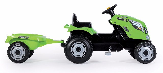 Traktor s přívěsem s otevírací kapotou  Smoby XL farmer