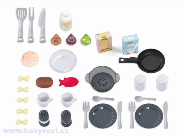 Kuchyňka elektronická s bubláním v hrnci Tefal Studio XL Bubble 360° Smoby s funkčními spotřebiči a potravinam