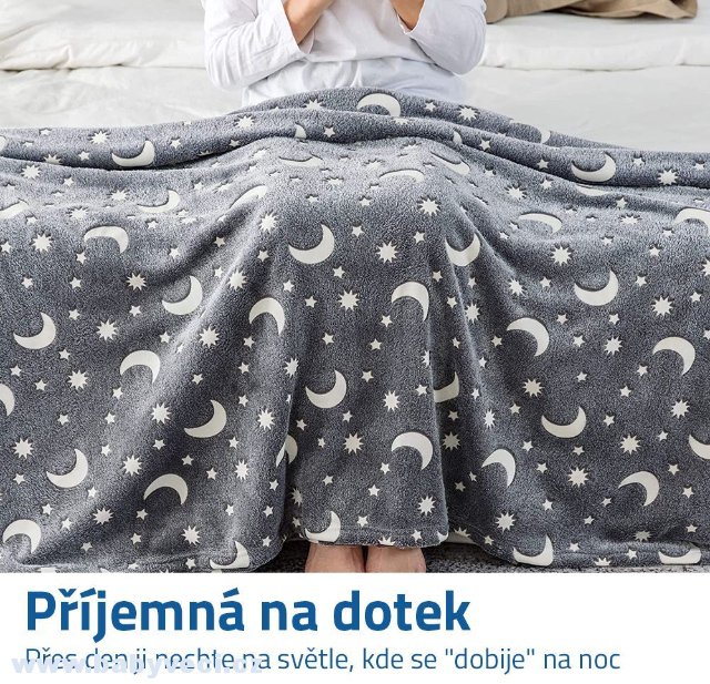 Svítící deka šedá > varianta šedá