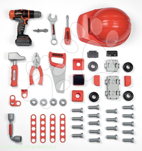 Pracovní kufřík s mechanickou vrtačkou Black Decker + přilba