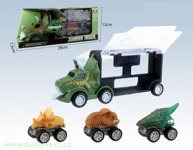 Dinosauří kamion a 3 dinosauří autíčka > varianta kamion