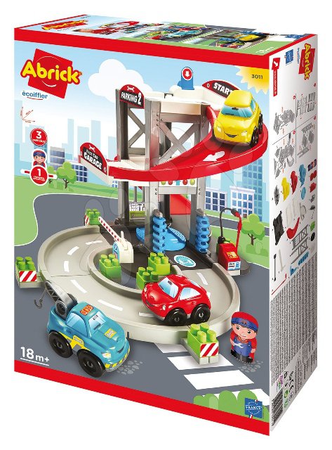 Parkovací podlažní garáž abrick se 3 autíčky > varianta parkovací garáž