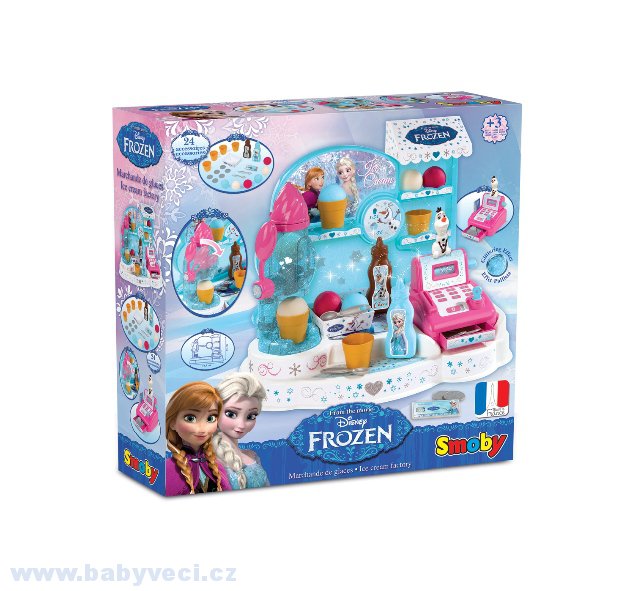 Zmrzlinárna kavárna Frozen Ice Cream Factory Smoby 21 doplňků