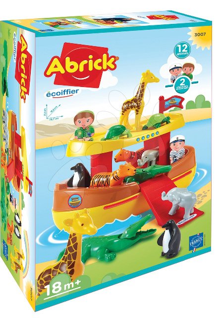 Stavebnice Abrick Noemova archa se zvířátky a postavičkami