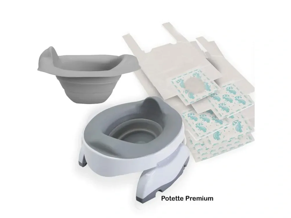 POTETTE PLUS® 2v1-cestovní nočník-redukce na WC Premium > varianta bílá
