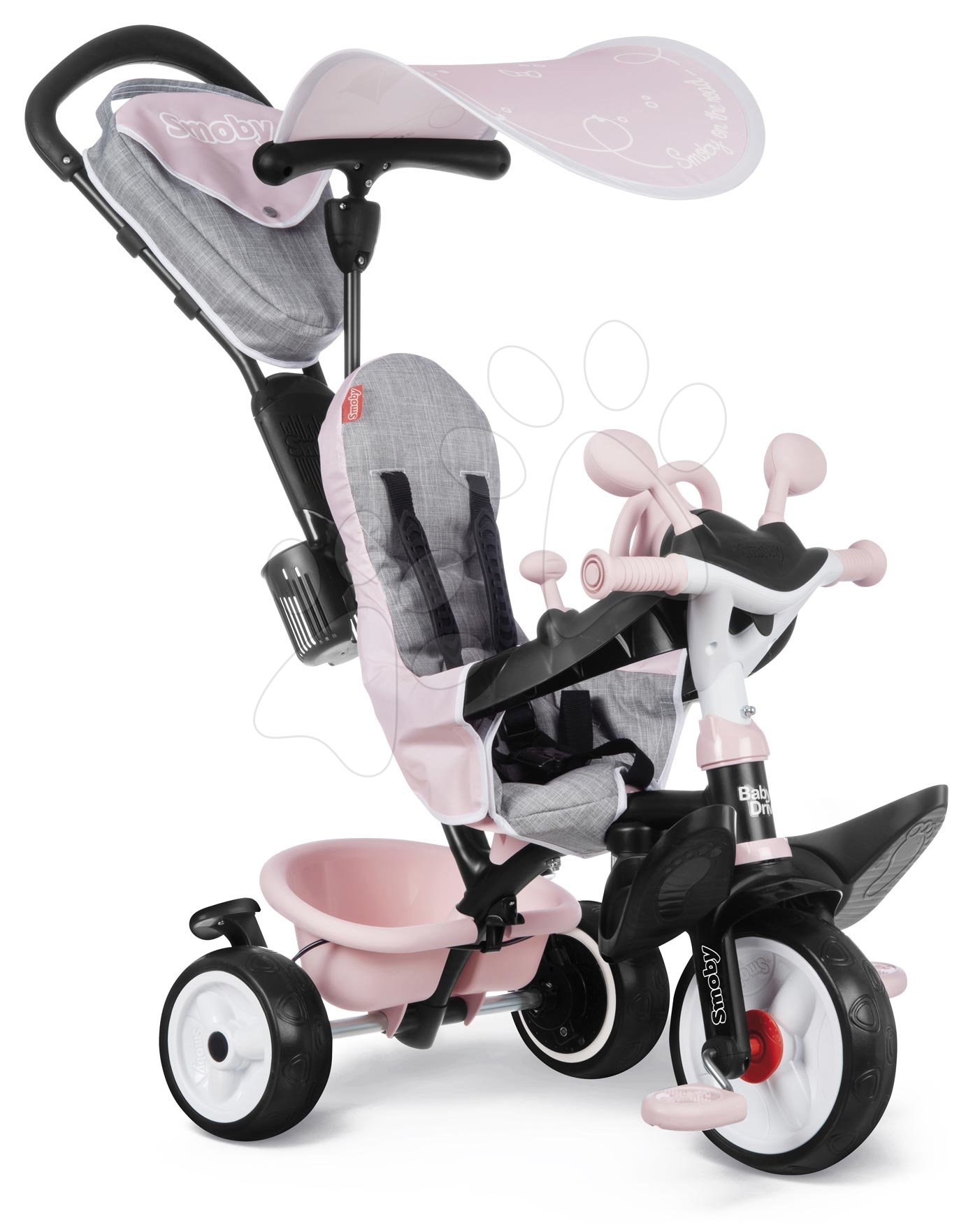 Tříkolka smoby 3v1 baby drive plus růžová
