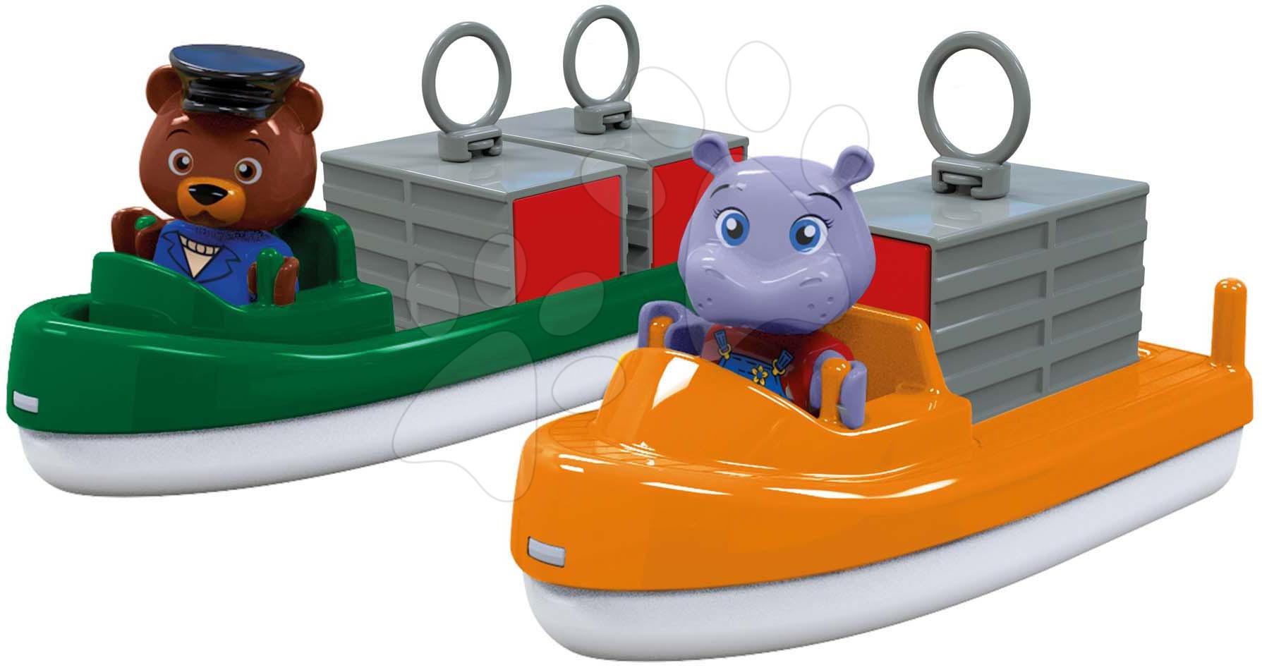 Nákladní lodě AquaPlay medvídek a hrošice