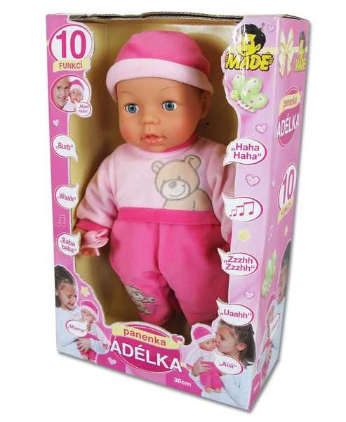 Dětská panenka Adélka s funcemi 40cm