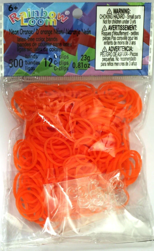 Rainbow Loom ® náhradní gumičky neonové oranžové