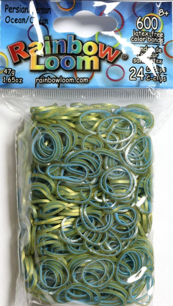 Rainbow Loom ® náhradní gumičky třpytivé oceán