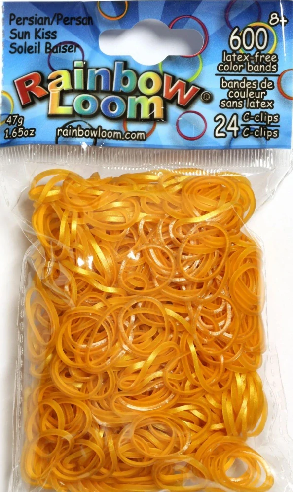Rainbow Loom ® náhradní gumičky třpytivé sunkiss