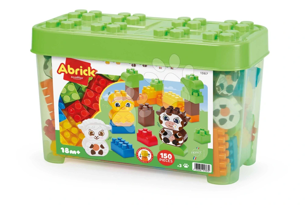 Dětská stavebnice abrick zvířátka v boxu