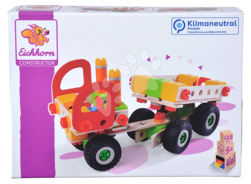 Dřevěná stavebnice Construct 4v1 truck