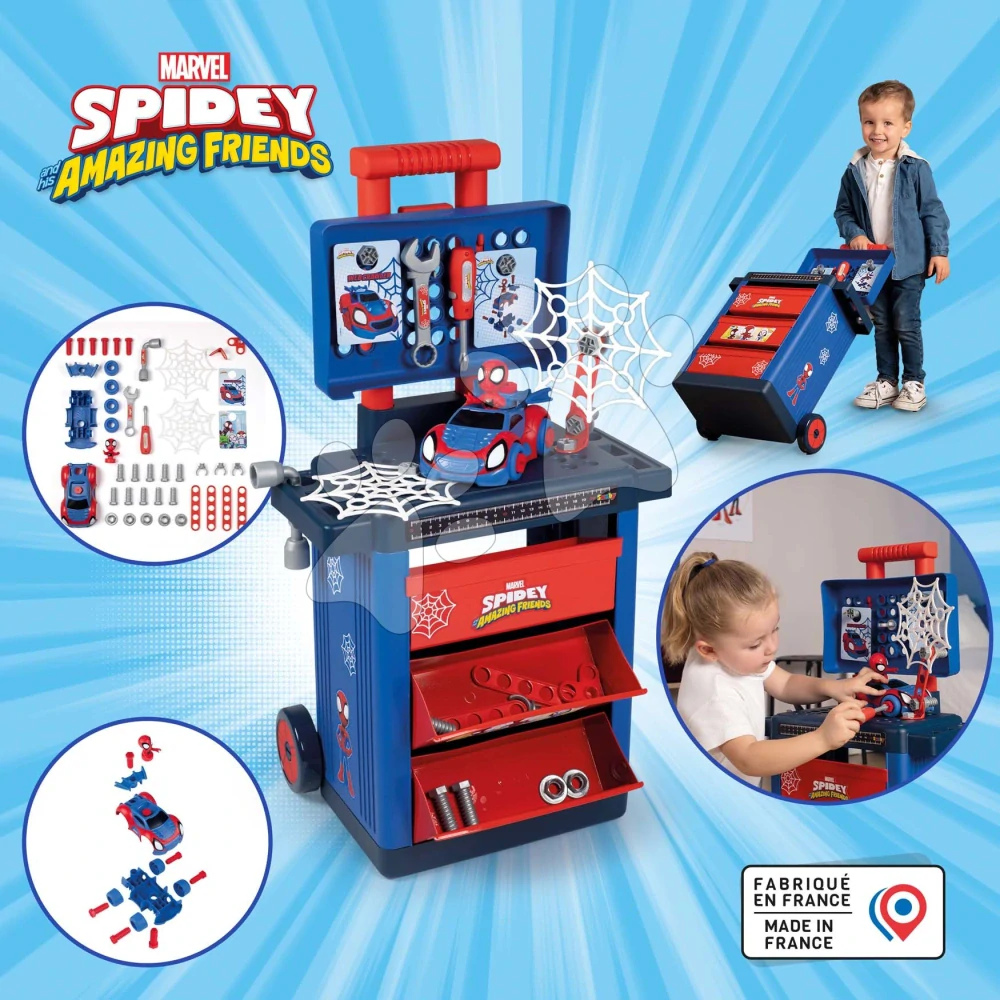 Pracovní stolek na kolečkách Spidey DIY Trolley Marvel Smoby
