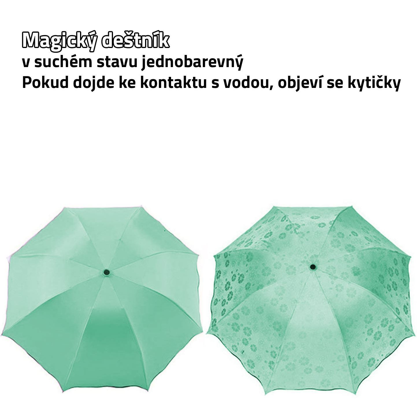 Magický skládací deštník mentolový