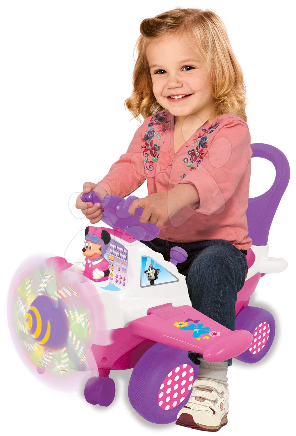 Odrážedlo letadlo minnie Kiddieland se zvukem a světlem