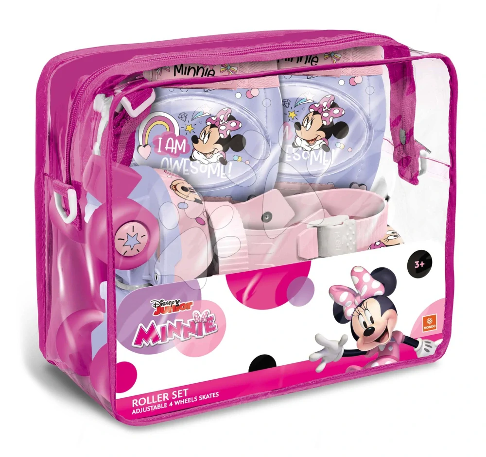 Kolečkové brusle a chrániče Minnie