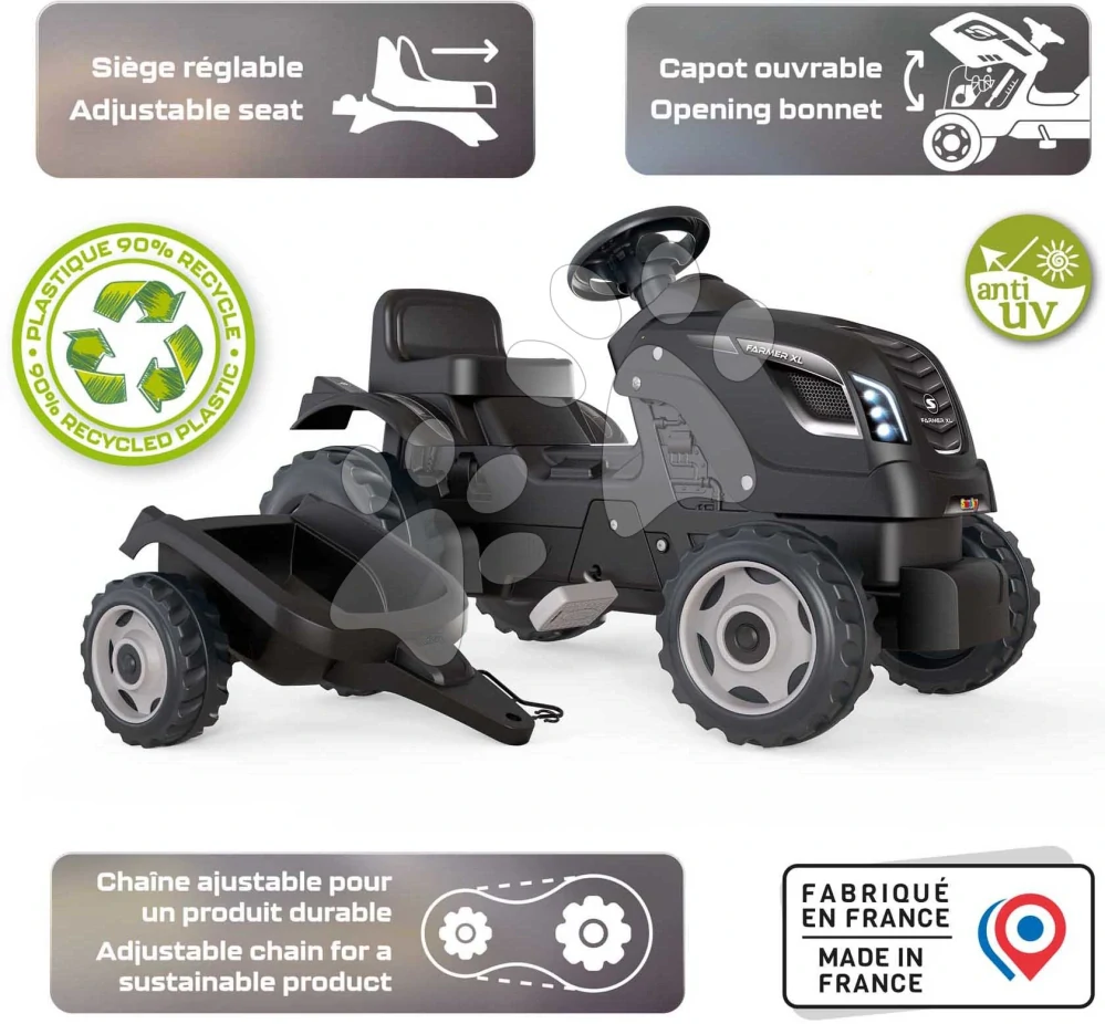 Traktor pro děti šlapací Farmer XXL Smoby zvedací kapota