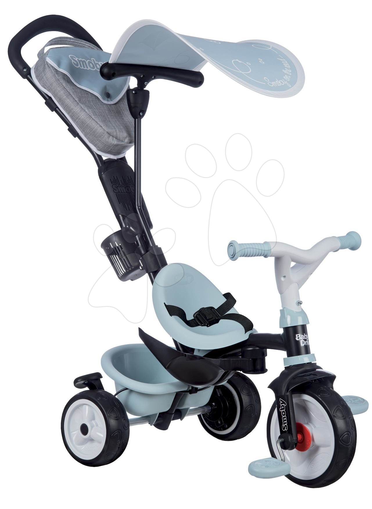 Tříkolka smoby 3v1 baby drive plus modrá